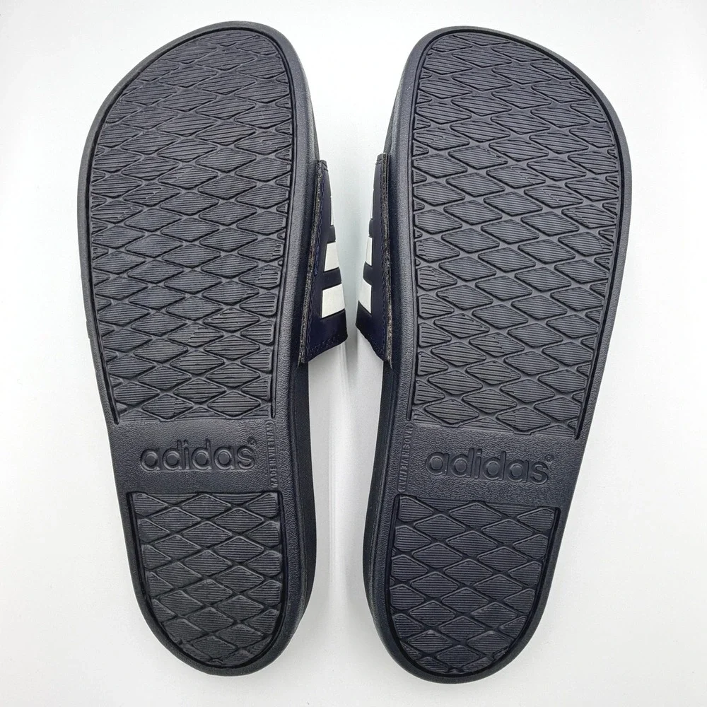 Adidas Adilette Comfort Slides Mens 10 Womens 11 Navy Blue GZ5892 Sandals *NEW*